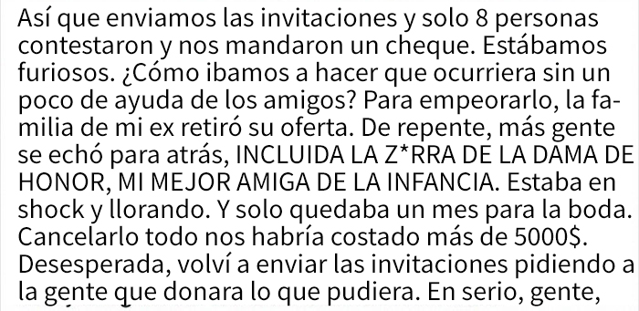 Historia viral de la novia que pidió 1.500 dólares a cada invitado