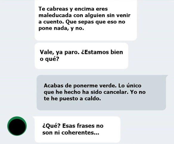 Conversación con un chico de Tinder