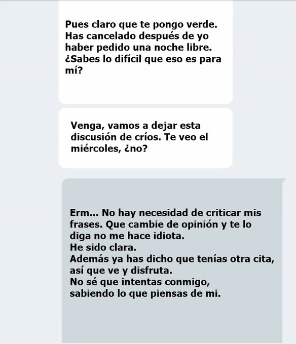 Conversación con un chico de Tinder