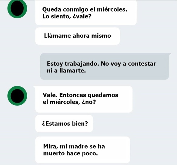 Conversación con un chico de Tinder