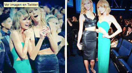 Taylor Swift besando a Karlie Kloss