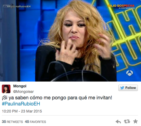 Paulina Rubio en El Hormiguero