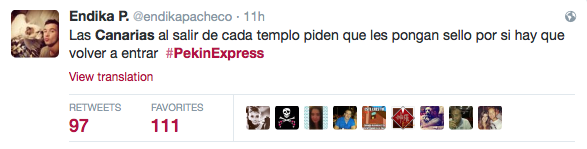 Comentarios en Twitter contra las canarias de Pekín Express