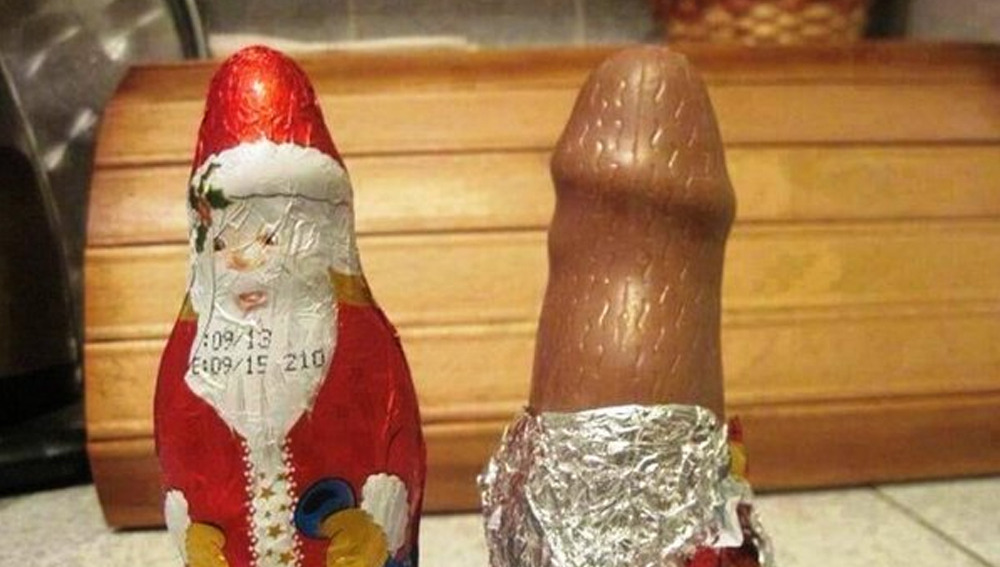 Chocolatinas de Papá Noel que parecen penes