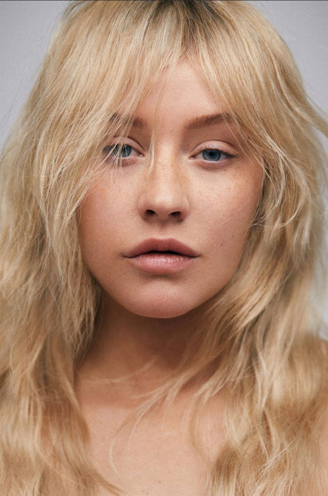 Christina Aguilera sin maquillaje 2018