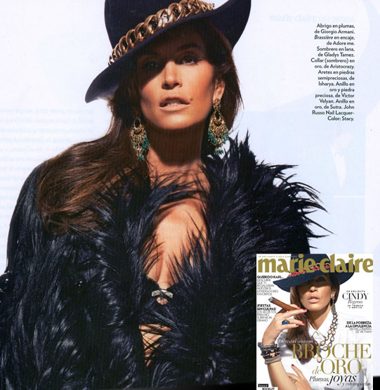 Cindy Crawford sin Photoshop (Marie Claire)