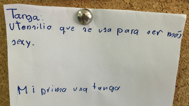 Curiosas definiciones de palabras escritas por niños