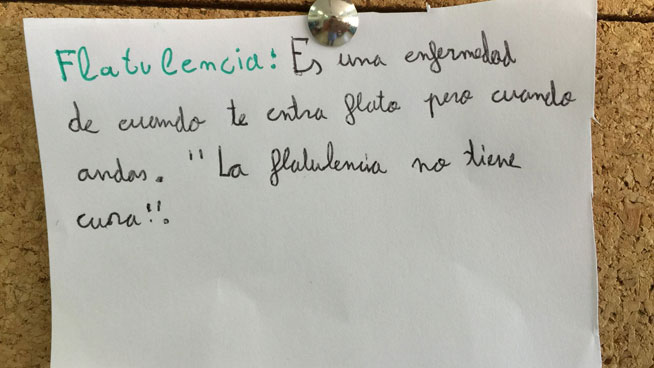 Curiosas definiciones de palabras escritas por niños