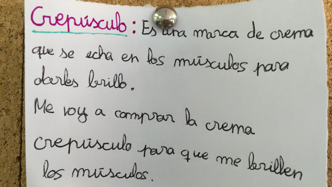 Curiosas definiciones de palabras escritas por niños