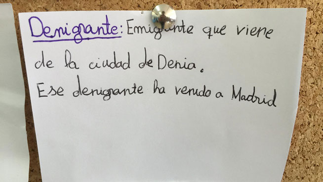 Curiosas definiciones de palabras escritas por niños