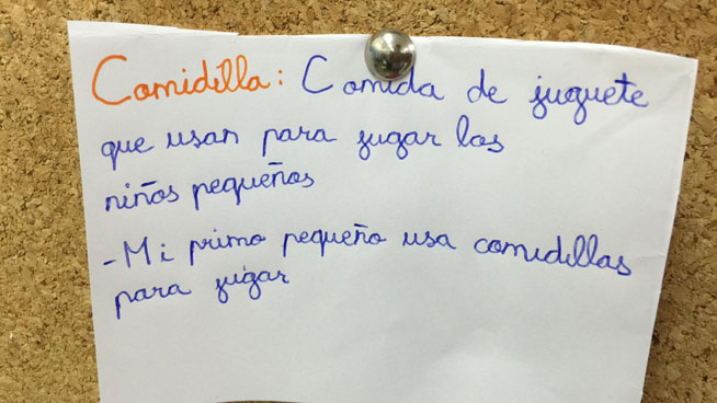 Curiosas definiciones de palabras escritas por niños