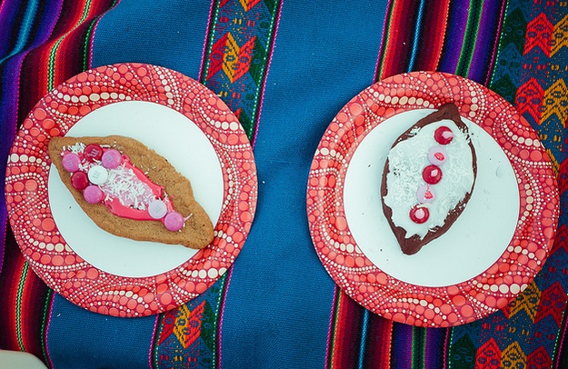 pasteles con forma de vagina