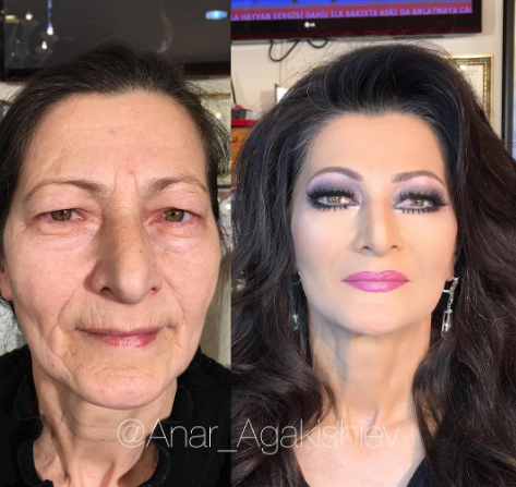 Estilista rejuvenece a las mujeres con maquillaje