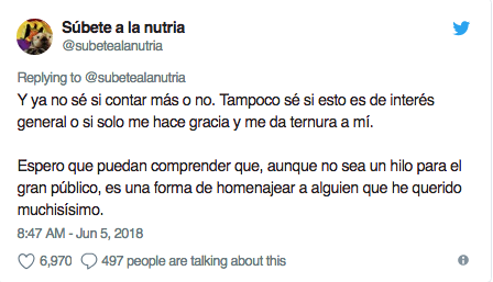 Usuaria de Twitter sobre la muerte de su madre