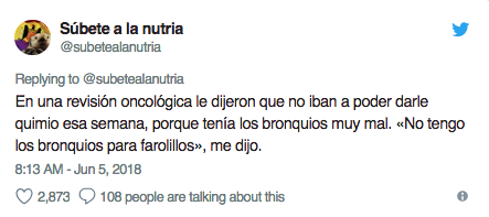 Usuaria de Twitter sobre la muerte de su madre