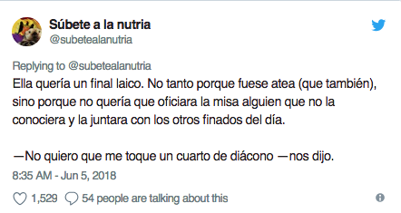 Usuaria de Twitter sobre la muerte de su madre