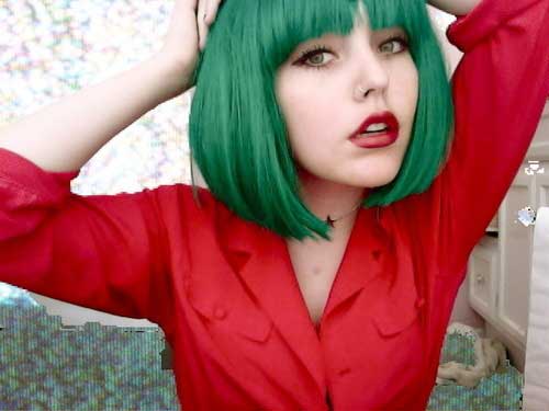 Looks con el pelo verde