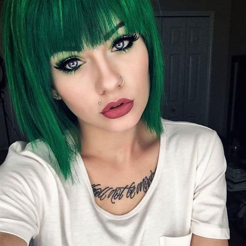 Looks con el pelo verde