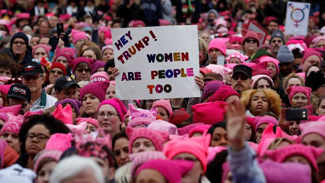 Marcha de las mujeres en EEUU contra Trump