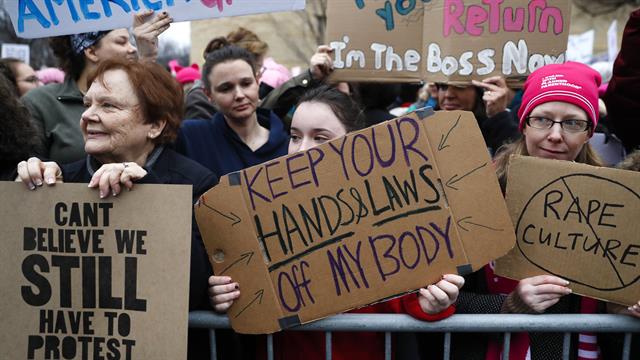 Marcha de las mujeres en EEUU contra Trump