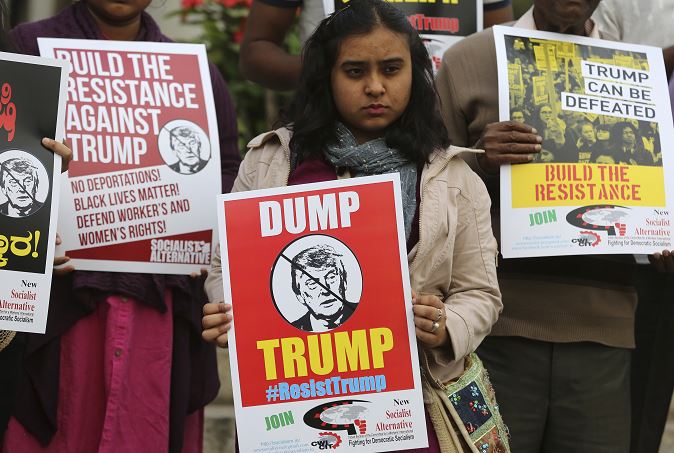 Marcha de las mujeres en EEUU contra Trump