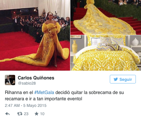 Memes Rihanna en la gala MET 2015