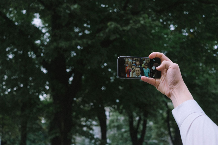 Novia fotografía su propia boda