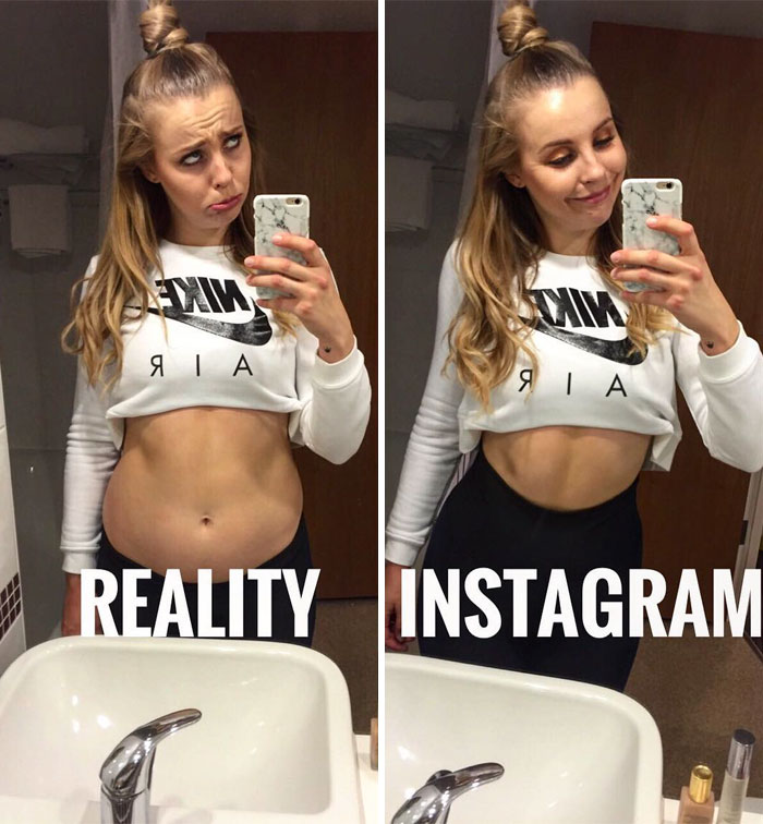 Realidad Vs. Instagram en el Instagram de Chessie King