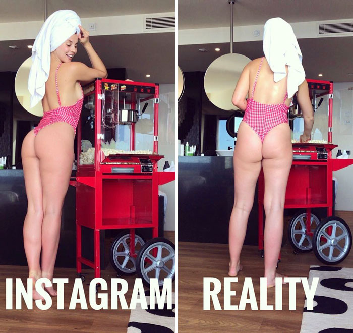 Realidad Vs. Instagram en el Instagram de Chessie King