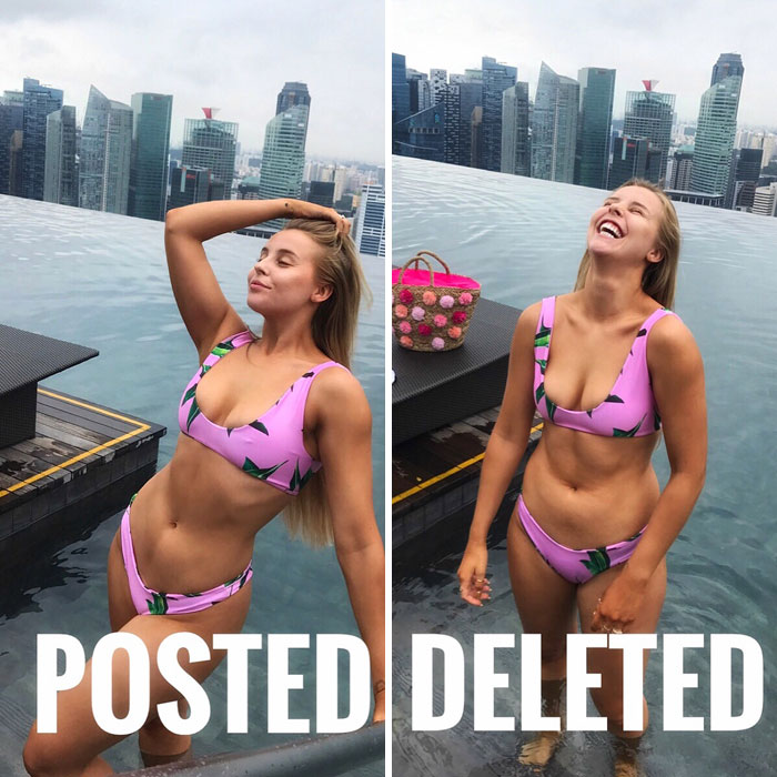 Realidad Vs. Instagram en el Instagram de Chessie King