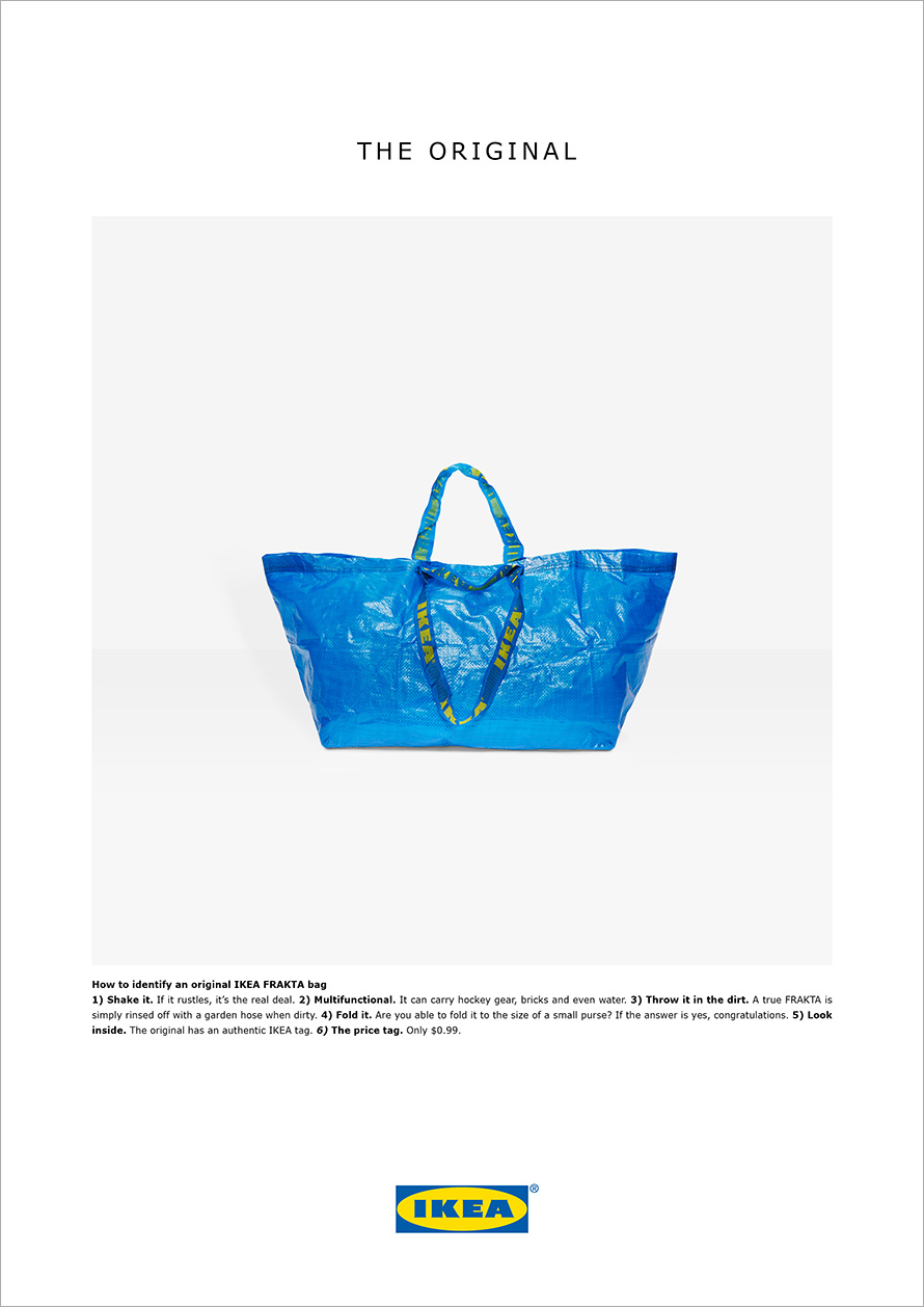 Balenciaga copia la mítica bolsa de Ikea