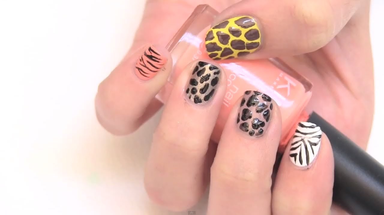 Ideas uñas animal print 