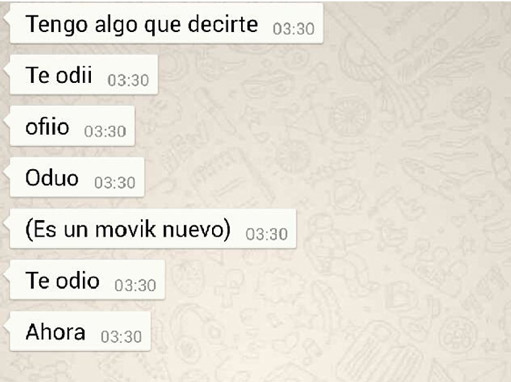 Conversaciones con exnovios por whatsapp