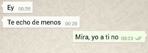 Conversaciones con exnovios por whatsapp