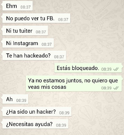 Conversaciones con exnovios por whatsapp