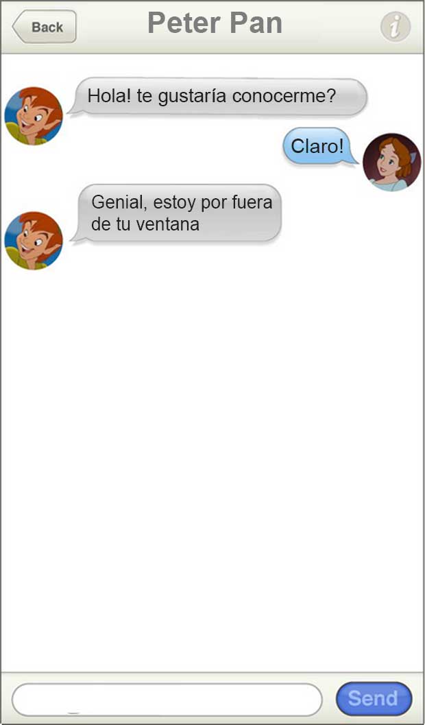 Parejas Disney ligando por WhatsApp