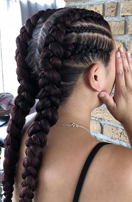 21 peinados con trenzas de Cornrow o africanas 11