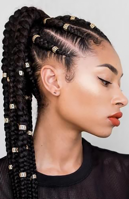 21 peinados con trenzas de Cornrow o africanas 12