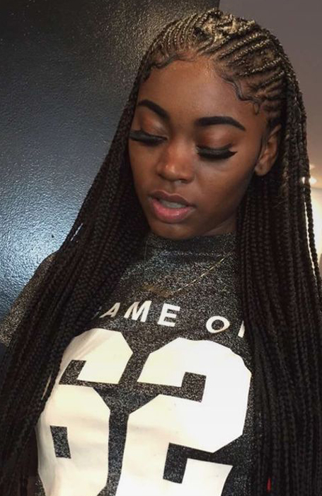 21 peinados con trenzas de Cornrow o africanas 13