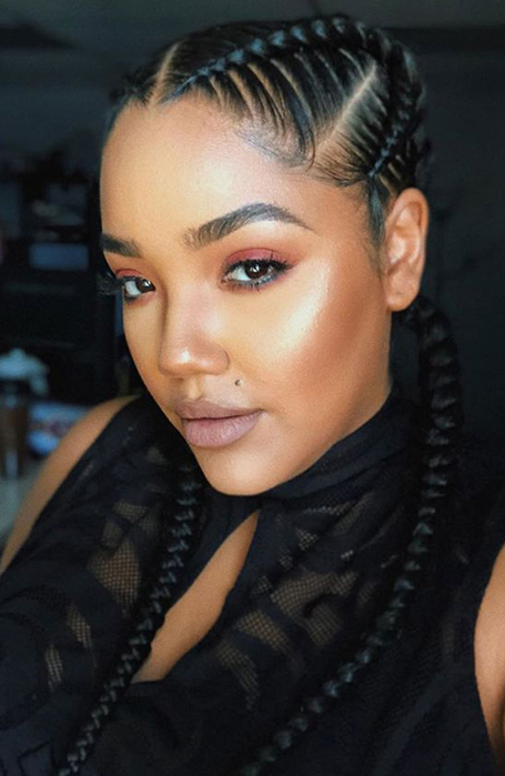 21 peinados con trenzas de Cornrow o africanas 5