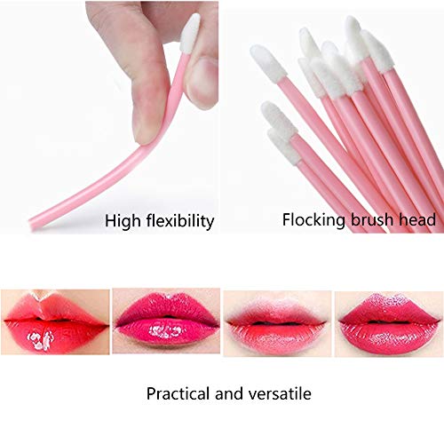 100 pincel de Labios Desechables, 100 Cepillo de Pestañas Desechable Cepillos Labios, para Brillo de Labios Pintalabios Perfecto Maquillaje Herramienta Kits