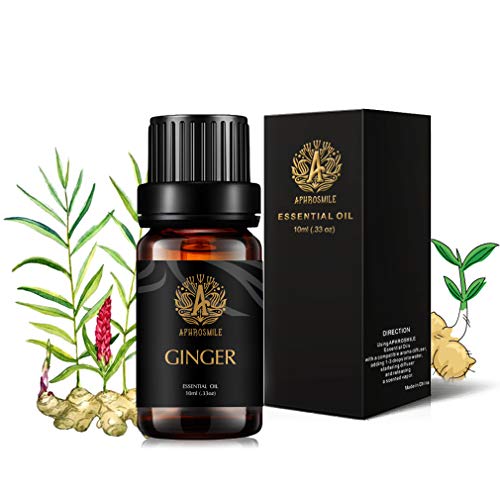 100% puro Ginger Aceite Perfumado para difusor, 0,33oz-10ml Aromaterapia Jengibre Aceite Esencial para humidificador, grado terapéutico jengibre fragancia aceite esencial para masaje, Casa