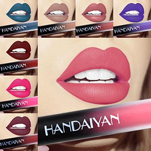 12 Colores Profesional Pintalabios Mate Labial de Maquillaje Larga Duracion para Niñas por ESAILQ I