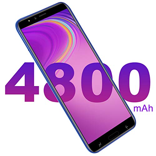 2020 Moviles Libres Baratos6.0’’ Pulgadas 4G Teléfono Móvil Libre 3GB RAM 16GB ROM Android 8.1 Moviles Barats y Buenos Quad-Core 4800mAh Batería Dual SIM 8MP Cámara Face ID（Púrpura）