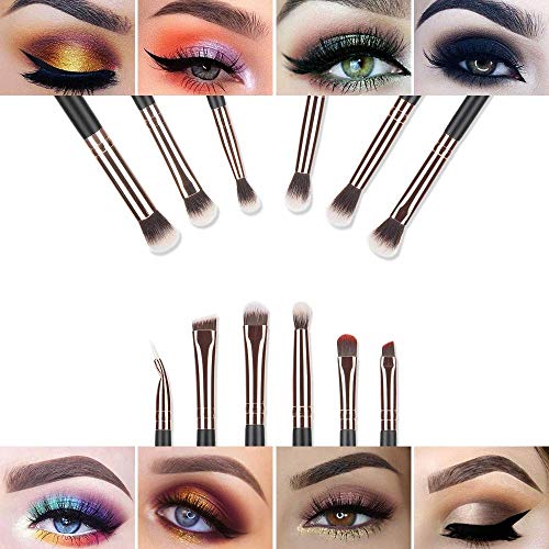 20pcs Cosméticos Cepillos Kit Maquillaje Ojos Cepillos Sombra de ojos Maquillaje Pinceles Set Delineador de ojos Pincel de mezcla Herramientas de maquillaje (