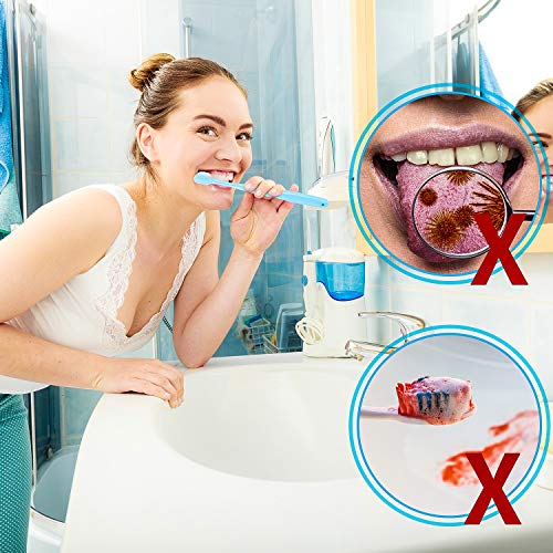 4 Cepillos de Dientes Suave Cepillo de Dientes de Micro Nano Cepillo de Dientes Manual de Cerdas Extra Suaves con 20,000 Cerdas Encías Frágiles Niños Adultos (Azul y Rosa Suave)