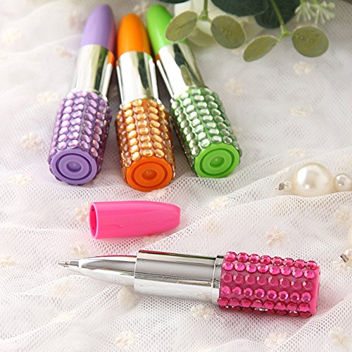 6 × kentop Pintalabios forma bolígrafo de gel niña lápiz bolígrafo regalo ideal creativos regalos set (Colores al Azar)