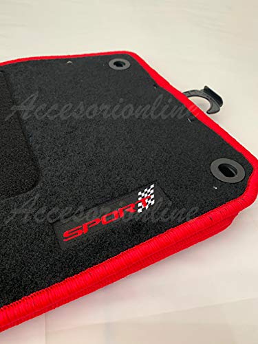 Accesorionline Alfombrillas Seat Leon I 1999-2005 MK1 Bordes Rojos alfombras 1M Sport