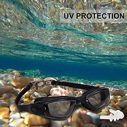 Adulto Gafas de natación Profesional Espejo Vasos - Anti-Niebla - Silicona Impermeable - Tintado Gafas de Natación con Estuche - Protección UV - Triatlón Gafas Unisex para Adultos Hombres Mujeres