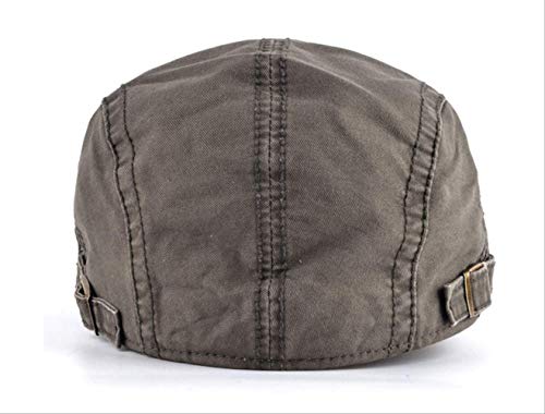 AHJSN Sombrero de Hombre Otoño e Invierno al Aire Libre Gorra de Viaje Gorra de béisbol de Viento británico Adelante Ajustable Verde del ejército